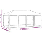 Proginė palapinė su 8 tinklinėmis sienomis, raudona, 3x9m, HDPE