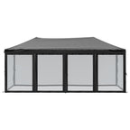 Proginė palapinė su 8 sienomis, antracito, 3x9m, HDPE
