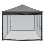 Proginė palapinė su 8 sienomis, antracito, 3x9m, HDPE