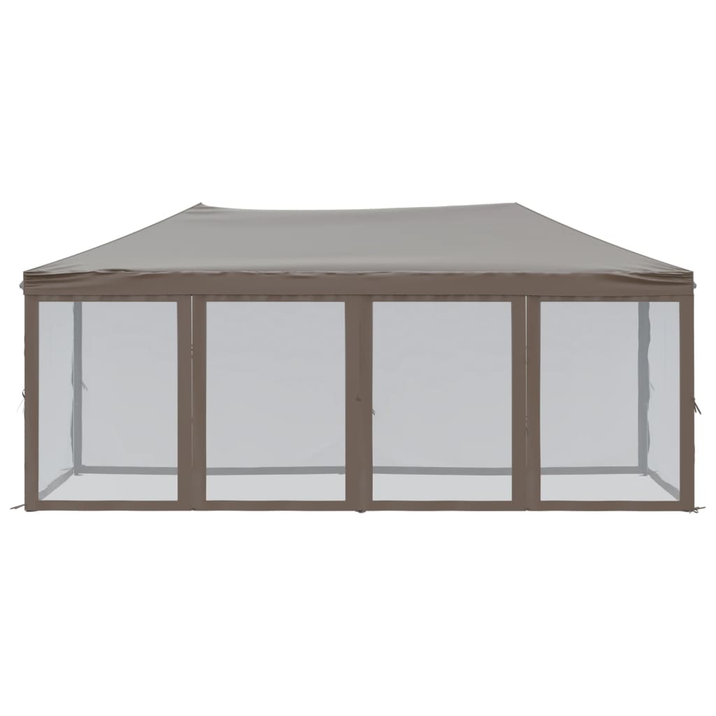 Proginė palapinė su šoninėmis sienomis, taupe, 3x6m