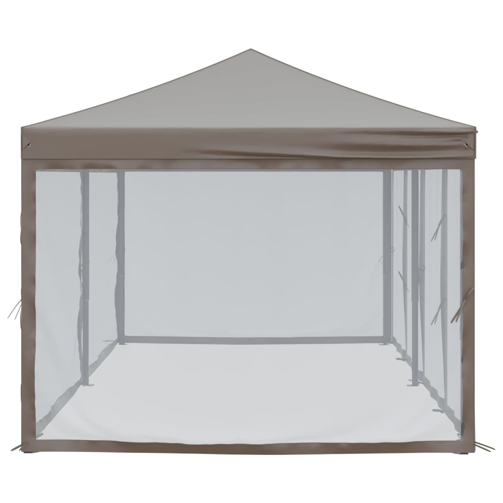 Proginė palapinė su šoninėmis sienomis, taupe, 3x6m