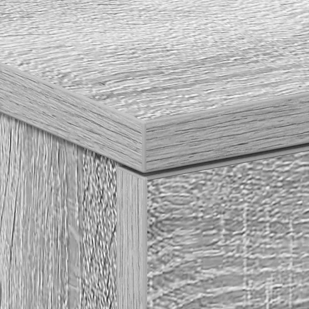 Naktinės spintelės, 2vnt., pilkos ąžuolo, 38x35x56cm, mediena