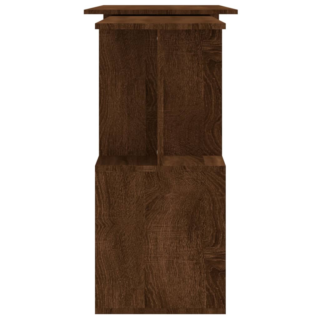 Kampinis rašomasis stalas, rudas ąžuolo, 200x50x76cm, mediena