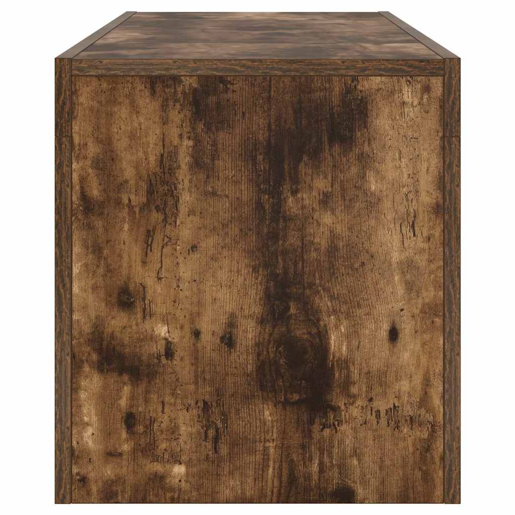 Televizoriaus spintelė su LED, dūminio ąžuolo, 120x35x40cm