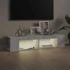 Televizoriaus spintelė su LED, pilka ąžuolo, 135x39x30cm