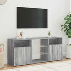 Televizoriaus spintelė su LED, pilka ąžuolo, 120x30x50cm