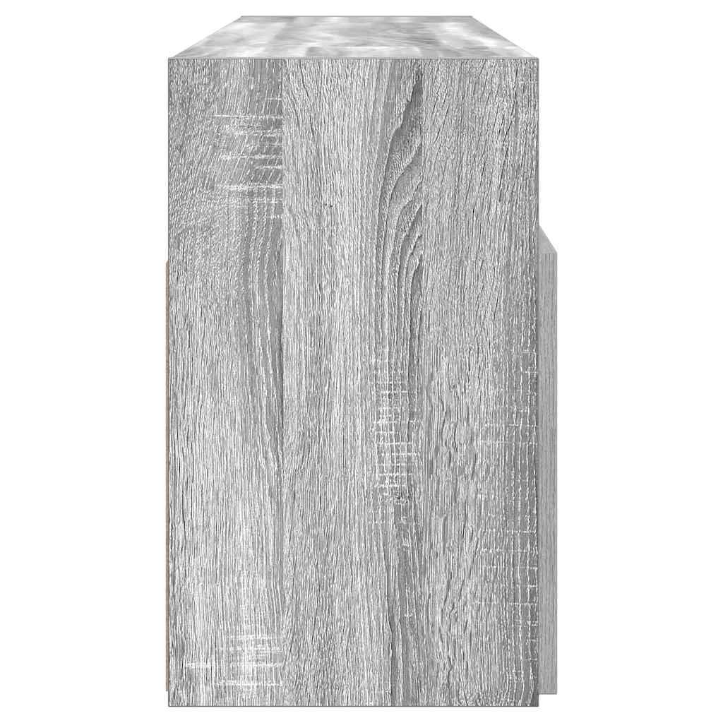 Televizoriaus spintelė su LED, pilka ąžuolo, 120x30x50cm