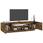 TV spintelė su LED apšvietimu, dūminio ąžuolo, 160x35x40cm