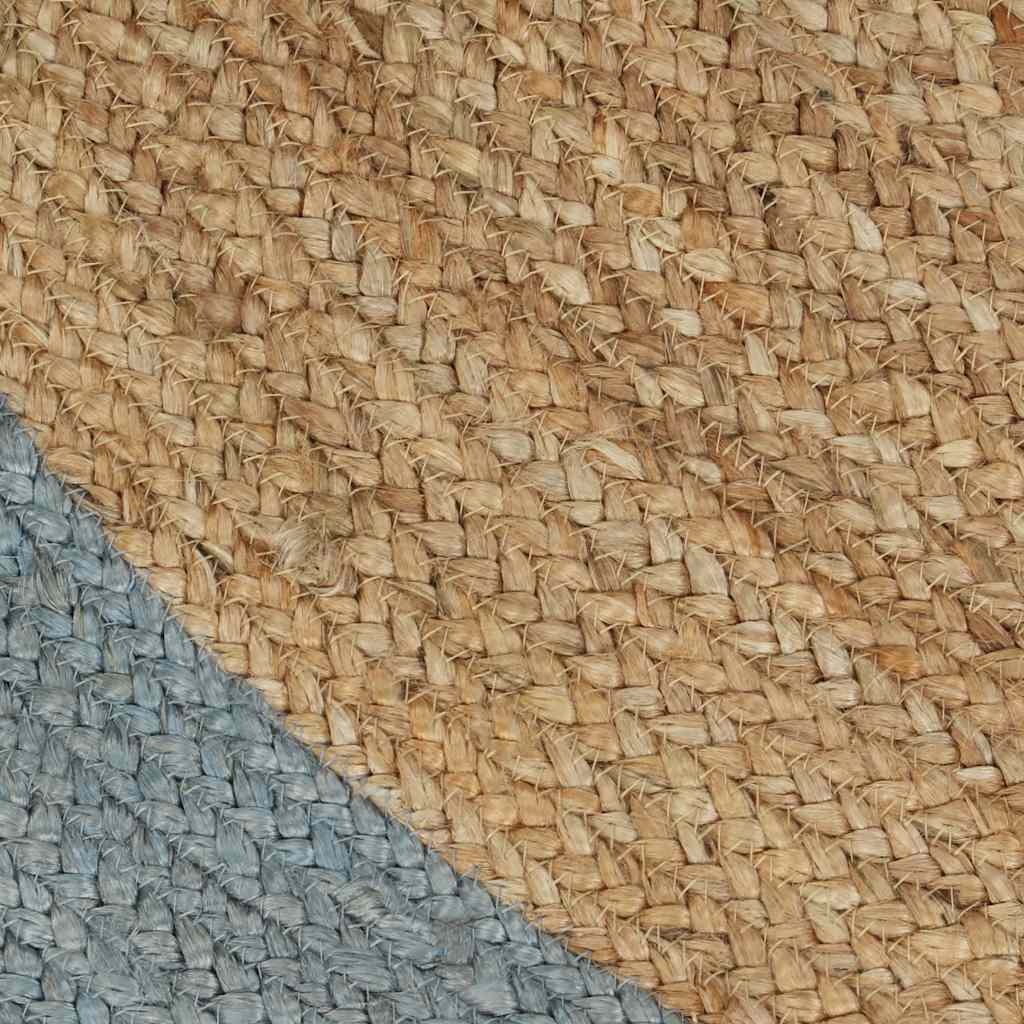 Kilimas, 240cm, džiutas, rankų darbo, su alyvuogių žaliu kraštu