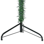 Siaura dirbtinė pusinė Kalėdų eglutė su stovu, žalia, 150cm