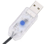 LED lempučių girlianda, mėlynos spalvos, 15m, PVC, 150 LED