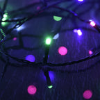 LED lempučių girlianda, 15m, PVC, 150 pastelinių spalvotų LED