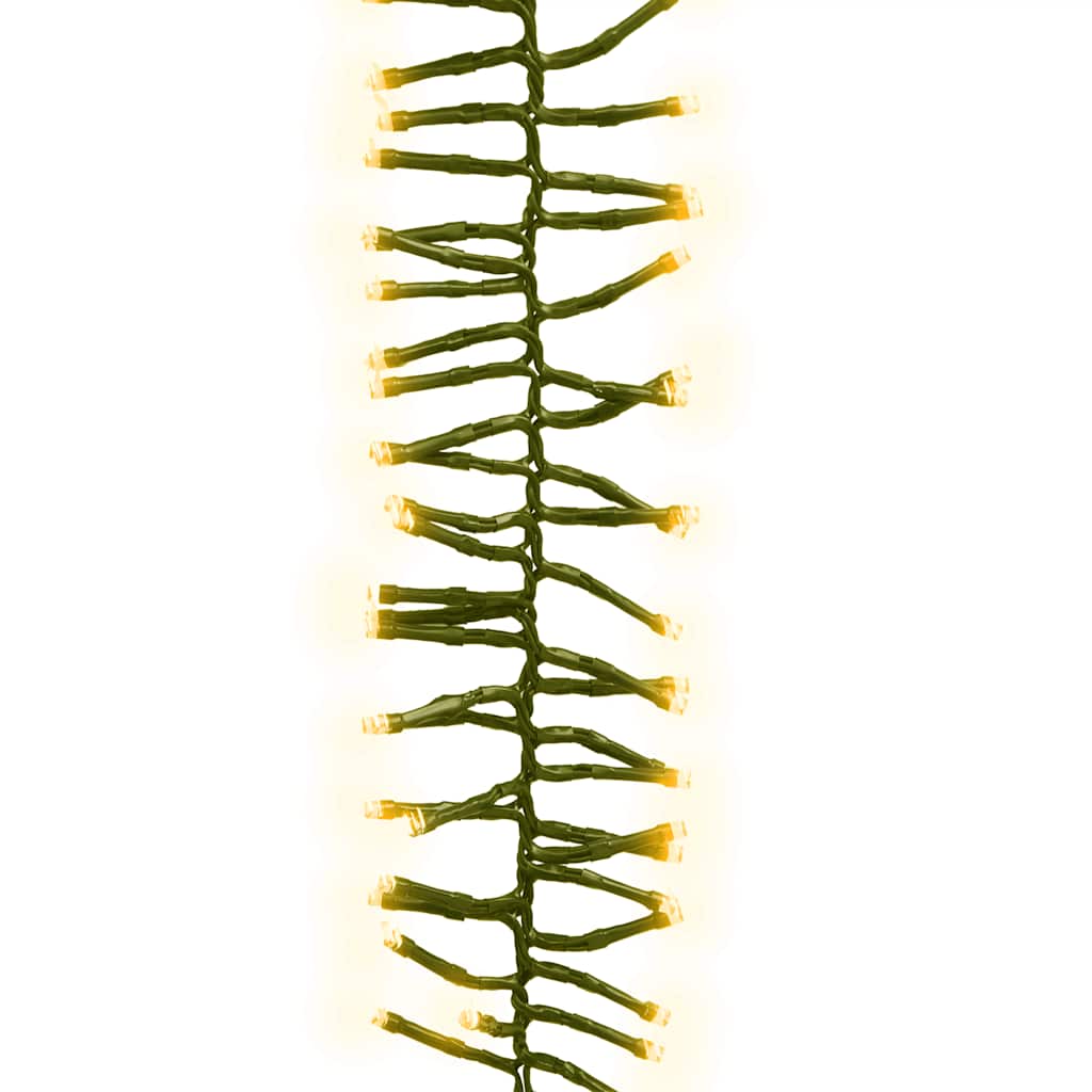 LED lempučių girlianda, 7,4m, PVC, 400 šiltų baltų LED, tanki