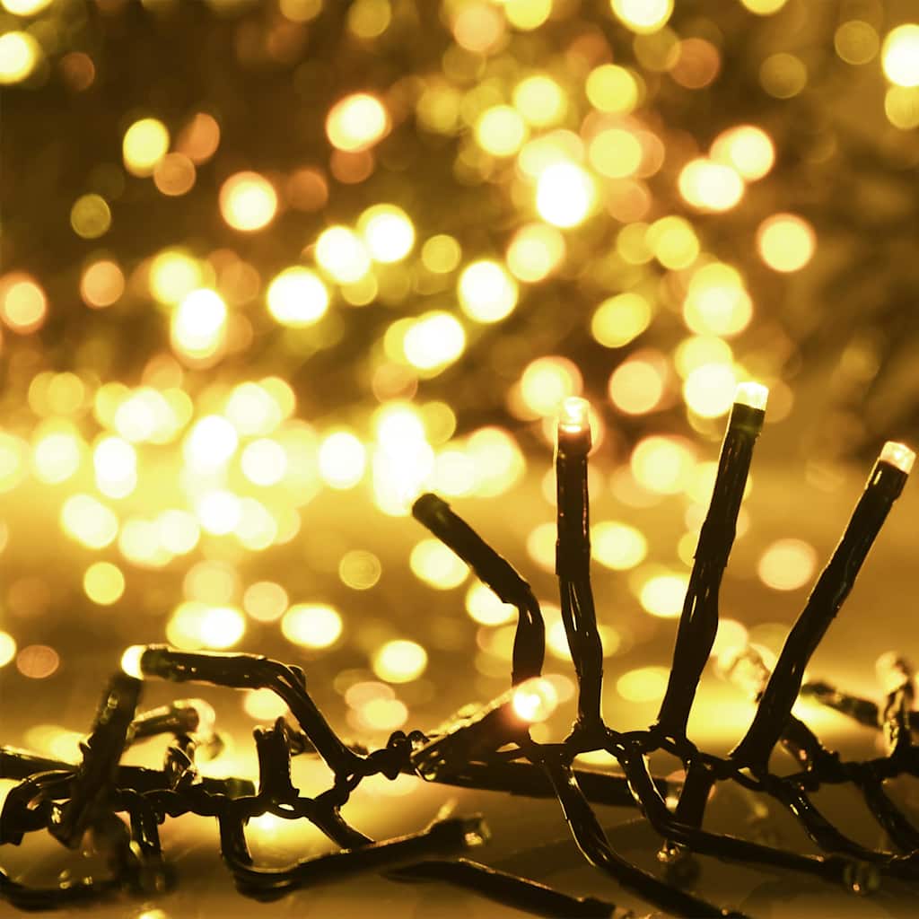 LED lempučių girlianda, 7,4m, PVC, 400 šiltų baltų LED, tanki