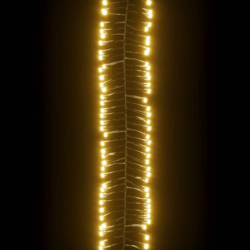 LED lempučių girlianda, 7,4m, PVC, 400 šiltų baltų LED, tanki