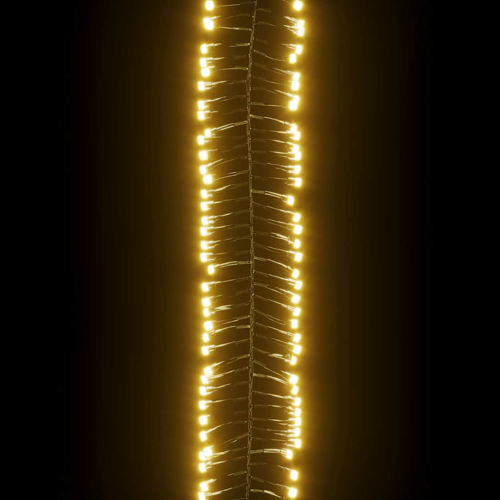 LED lempučių girlianda, 11m, PVC, 1000 šiltų baltų LED, tanki