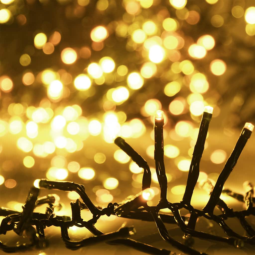 LED lempučių girlianda, 17m, PVC, 2000 šiltų baltų LED, tanki