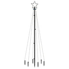 Kalėdų eglutė su kuoliuku, šaltos baltos spalvos, 108LED, 180cm