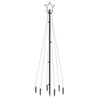 Kalėdų eglutė su kuoliuku, įvairių spalvų, 108LED, 180cm