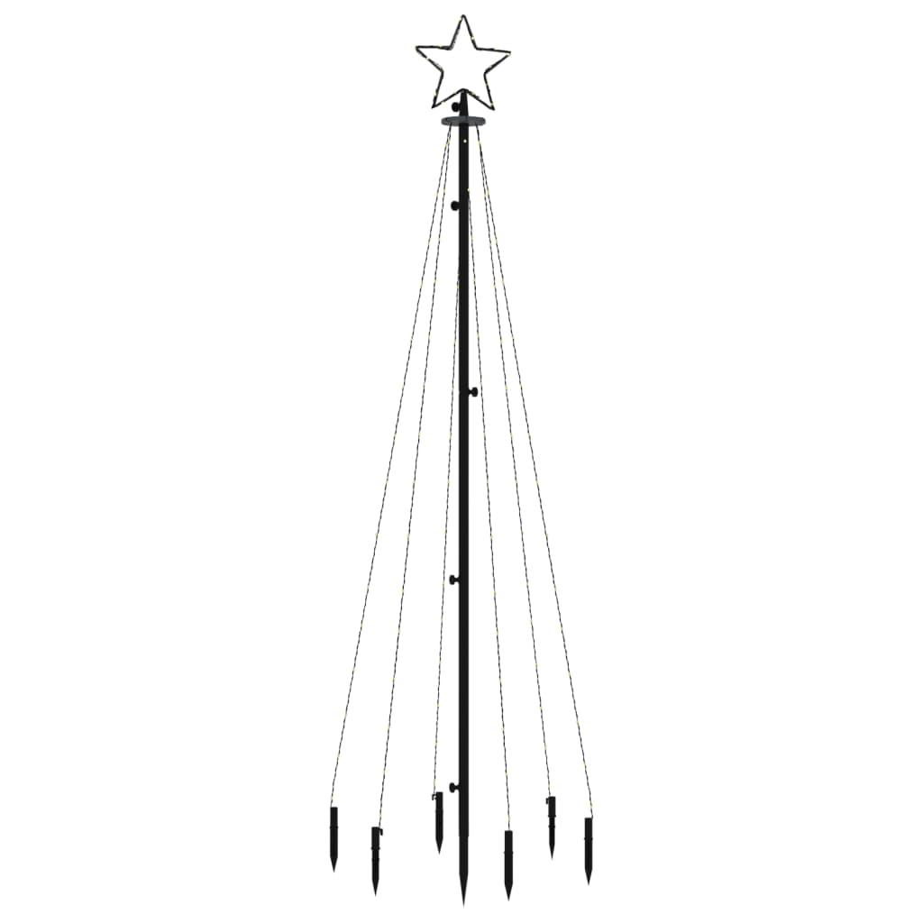 Kalėdų eglutė su kuoliuku, mėlynos spalvos, 108LED, 180cm