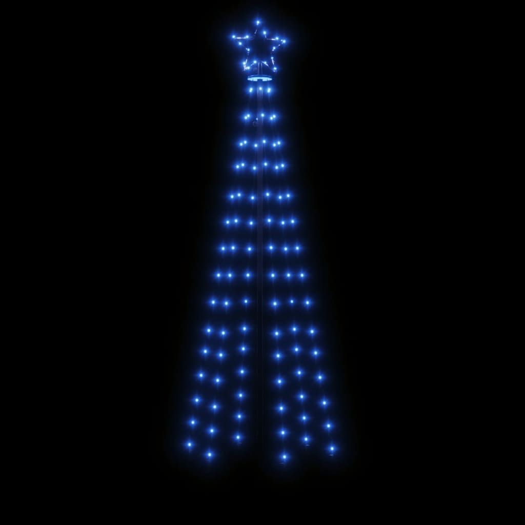 Kalėdų eglutė su kuoliuku, mėlynos spalvos, 108LED, 180cm