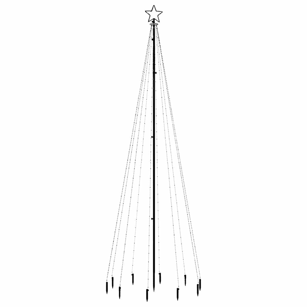 Kalėdų eglutė su kuoliuku, įvairių spalvų, 310LED, 300cm