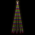 Kalėdų eglutė su kuoliuku, įvairių spalvų, 310LED, 300cm