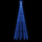 Kalėdų eglutė su kuoliuku, mėlynos spalvos, 310LED, 300cm