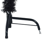 Dirbtinė pusinė Kalėdų eglutė su stovu, juoda, 150cm, PVC