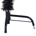 Dirbtinė pusinė Kalėdų eglutė su stovu, juoda, 150cm, PVC