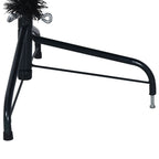 Dirbtinė pusinė Kalėdų eglutė su stovu, juoda, 180cm, PVC
