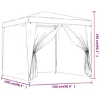Proginė palapinė su 4 sienomis, antracito, 2,5x2,5m, HDPE