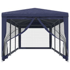 Proginė palapinė su 8 tinklinėmis sienomis, mėlyna, 3x9m, HDPE