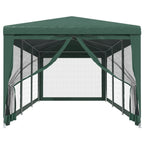 Proginė palapinė su 8 tinklinėmis sienomis, žalia, 3x9m, HDPE