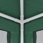 Proginė palapinė su 8 tinklinėmis sienomis, žalia, 3x9m, HDPE