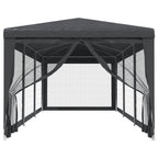 Proginė palapinė su 8 sienomis, antracito, 3x9m, HDPE