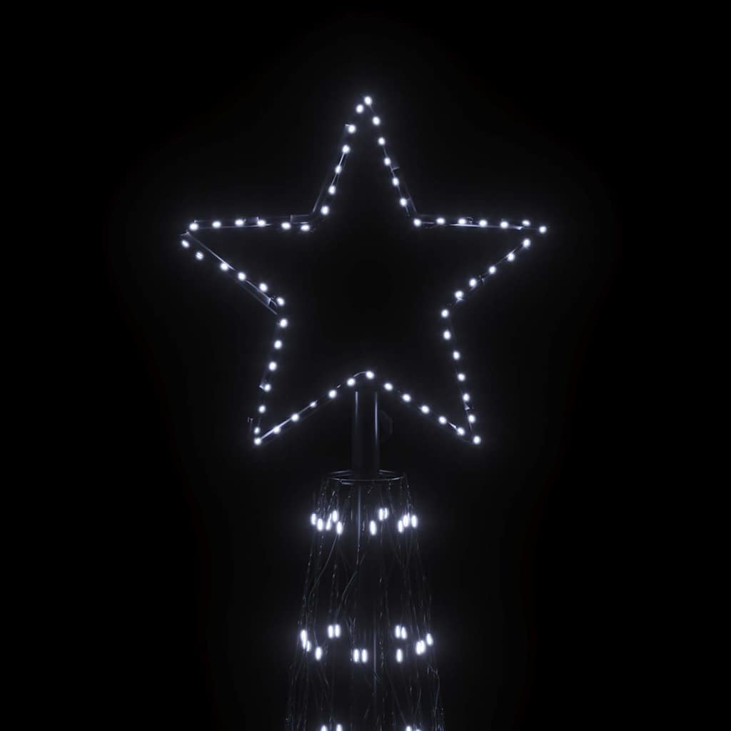 vidaXL Kalėdų eglutė, 230x800cm, kūgio formos, 3000 šaltų baltų LED