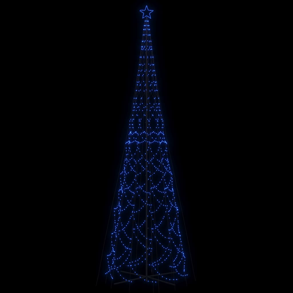 vidaXL Kalėdų eglutė, 230x800cm, kūgio formos, 3000 mėlynų LED