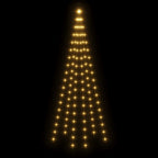Kalėdų eglutė ant vėliavos stiebo, 180cm, 108 šiltos baltos LED