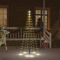 Kalėdų eglutė ant vėliavos stiebo, 180cm, 108 šiltos baltos LED