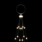 Kalėdų eglutė ant vėliavos stiebo, 180cm, 108 šaltos baltos LED
