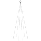 Kalėdų eglutė ant vėliavos stiebo, 180cm, 108 spalvotos LED