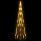 Kalėdų eglutė ant vėliavos stiebo, 300cm, 310 šiltų baltų LED