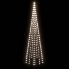 Kalėdų eglutė ant vėliavos stiebo, 300cm, 310 šaltų baltų LED