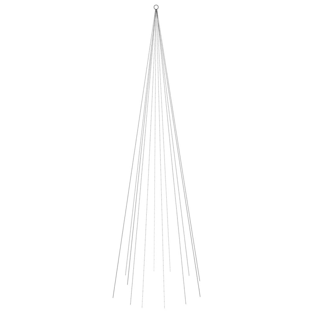 vidaXL Kalėdų eglutė ant vėliavos stiebo, 500cm, 732 mėlynos LED