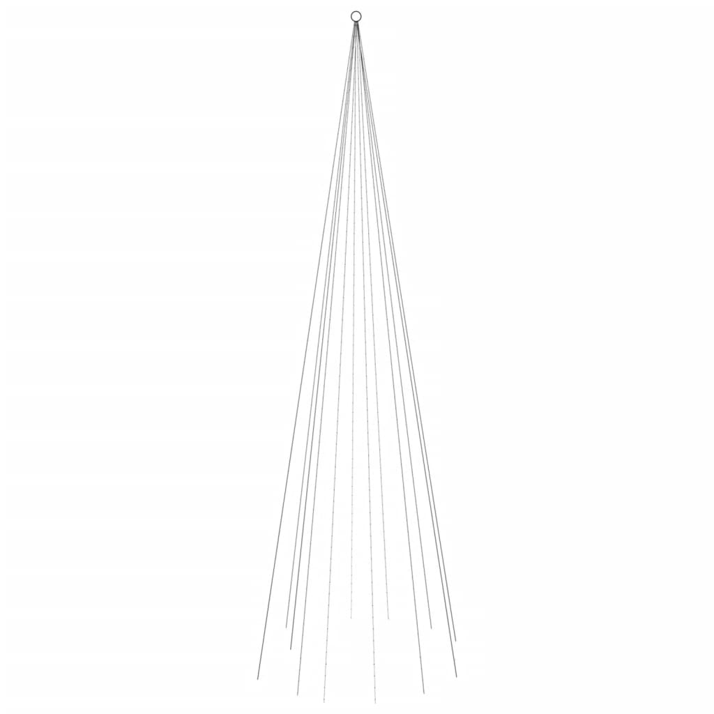 vidaXL Kalėdų eglutė ant vėliavos stiebo, 500cm, 732 spalvotos LED