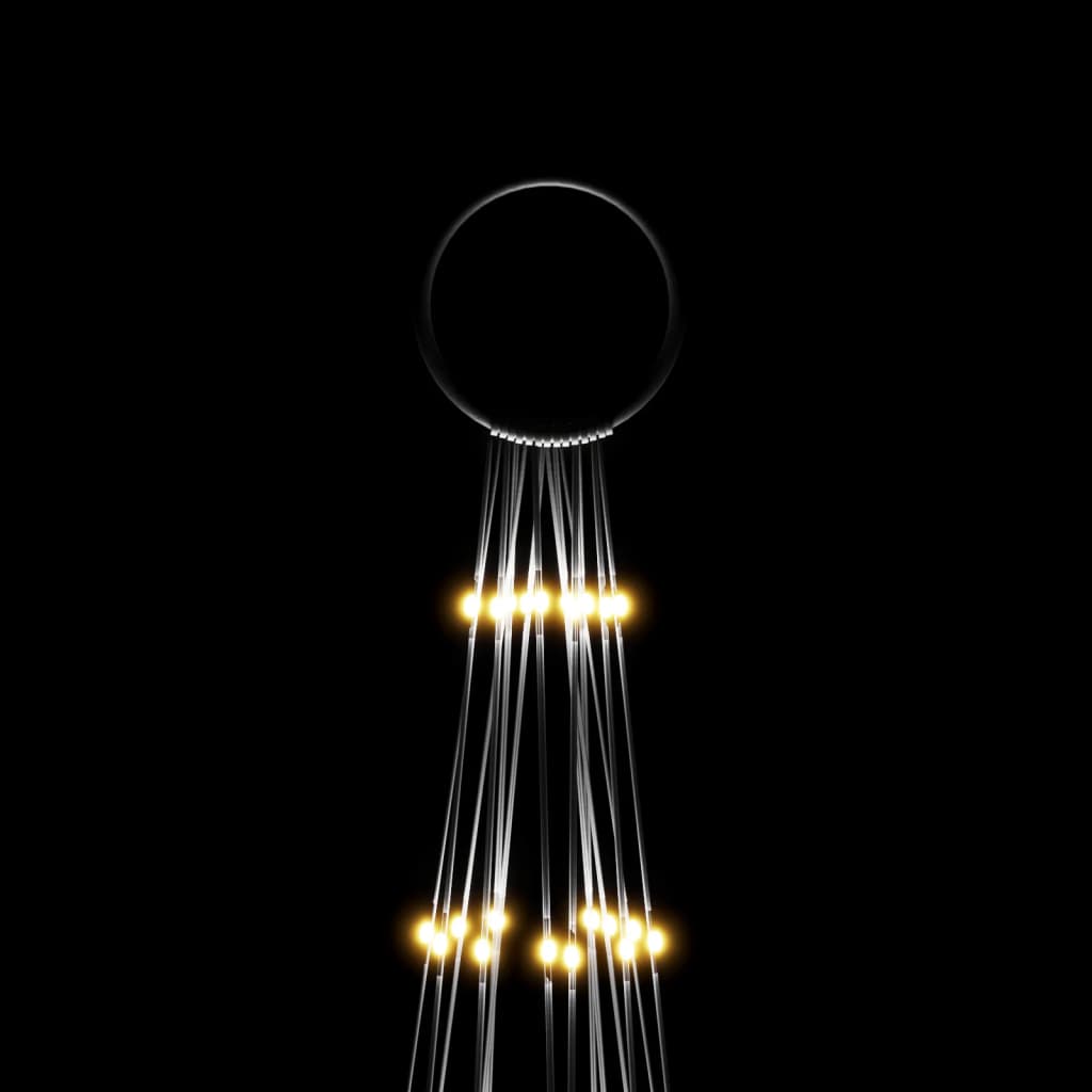 vidaXL Kalėdų eglutė ant vėliavos stiebo, 800cm, 1134 šiltos LED