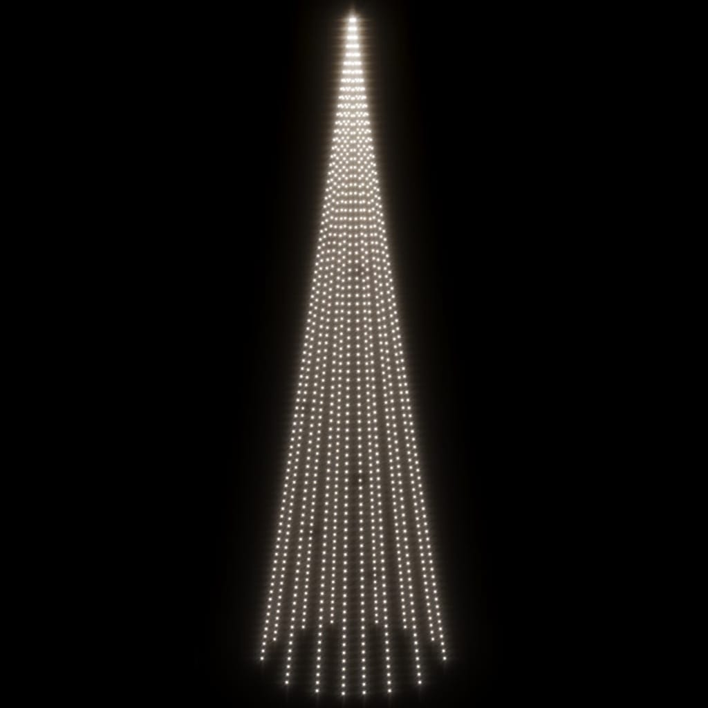 Kalėdų eglutė ant vėliavos stiebo, 800cm, 1134 šaltos LED