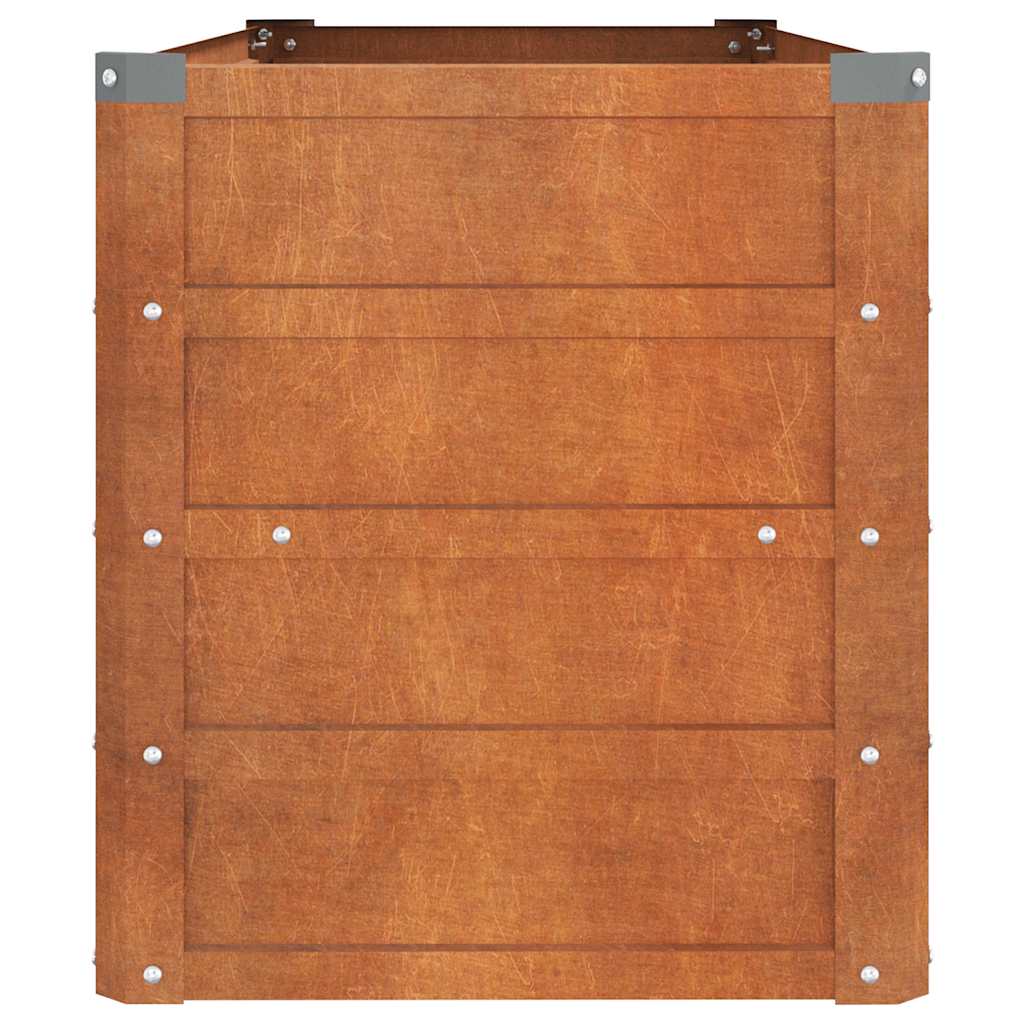 Aukštas sodo lovelis, rūdžių, 100x40x45cm, Corten plienas