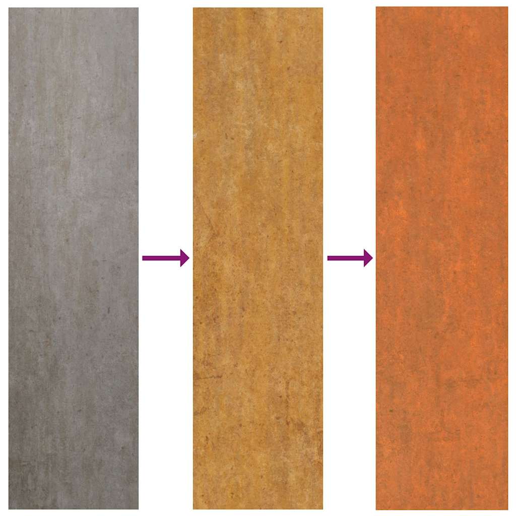 Aukštas sodo lovelis, rūdžių, 100x40x45cm, Corten plienas